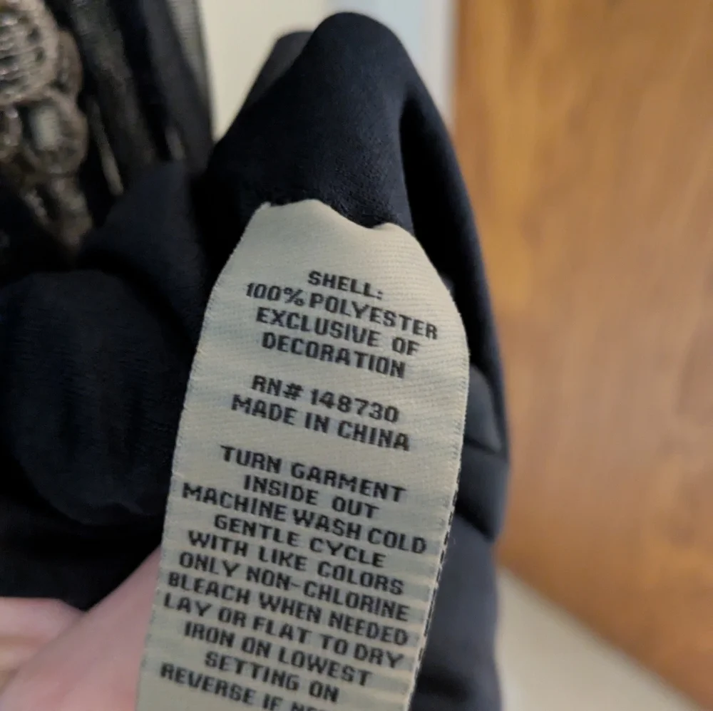 Beige by ECI Elegant Navy Floral Dress Size 14. - Picture 6 of 7